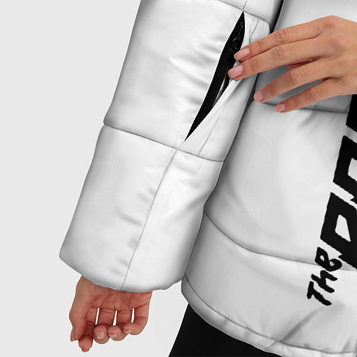 Женская зимняя куртка The prodigy - логотип / 3D-Черный – фото 5