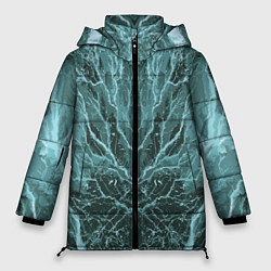 Куртка зимняя женская Абстрактная геометрическая графика ,цвет морской в, цвет: 3D-черный