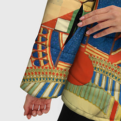 Куртка зимняя женская Египетский орнамент, цвет: 3D-светло-серый — фото 2
