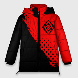 Куртка зимняя женская ГЕНШИН ИМПАКТ - ГЕО - Краски, цвет: 3D-черный