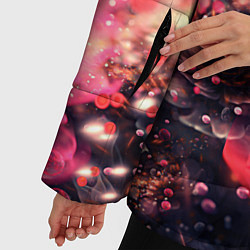Куртка зимняя женская Нежные цветы и блестки, цвет: 3D-светло-серый — фото 2