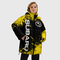 Куртка зимняя женская СУБАРУ - SUBARU Желтые пятна, цвет: 3D-красный — фото 2