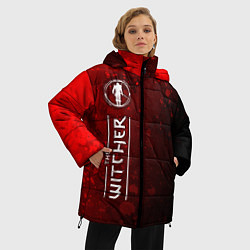 Куртка зимняя женская THE WITCHER - Брызги По вертикали, цвет: 3D-черный — фото 2