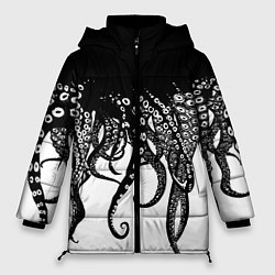 Куртка зимняя женская В щупальцах осьминога, цвет: 3D-черный