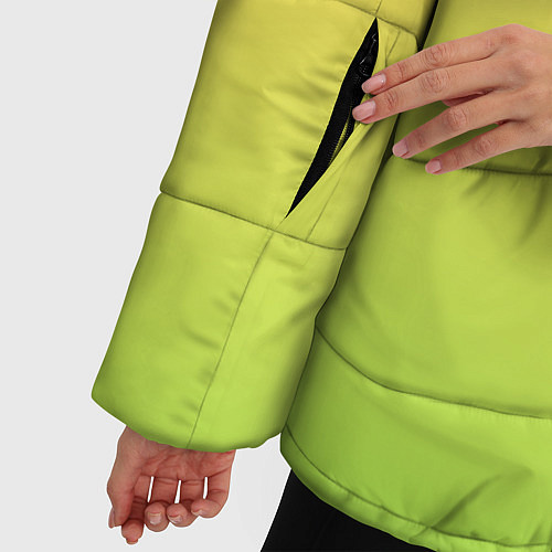Женская зимняя куртка GRADIEND YELLOW-GREEN / 3D-Черный – фото 5