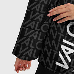Куртка зимняя женская Valorant - Паттерн надписи, цвет: 3D-светло-серый — фото 2