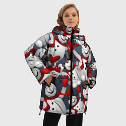 Куртка зимняя женская ВОЗДУШНЫЕ СНЕГОВИКИ, цвет: 3D-светло-серый — фото 2