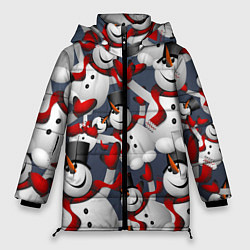 Куртка зимняя женская ВОЗДУШНЫЕ СНЕГОВИКИ, цвет: 3D-светло-серый