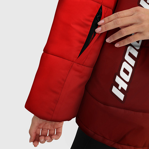 Женская зимняя куртка HONDA RACING / 3D-Черный – фото 5