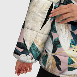 Куртка зимняя женская Цветы Королевский Цветочный Узор, цвет: 3D-красный — фото 2
