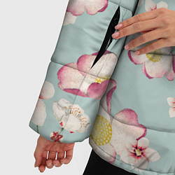 Куртка зимняя женская Цветы Дицы, цвет: 3D-красный — фото 2