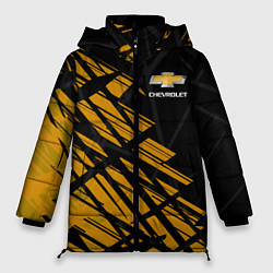 Куртка зимняя женская Chevrolet, Шевроле, цвет: 3D-черный