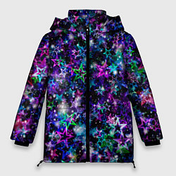 Куртка зимняя женская ЦВЕТНОЙ ЗВЕЗДОПАД, цвет: 3D-светло-серый
