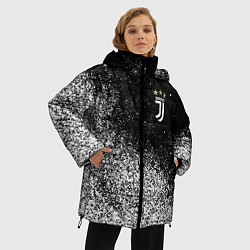 Куртка зимняя женская Ювентус краска, цвет: 3D-красный — фото 2