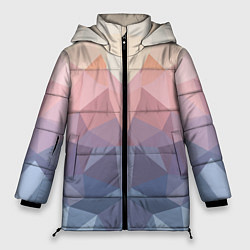 Куртка зимняя женская Полигональная свежесть 2022, цвет: 3D-черный