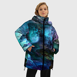 Куртка зимняя женская Неоновые облака neon clouds, цвет: 3D-красный — фото 2