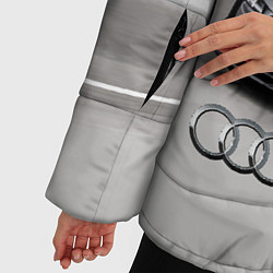 Куртка зимняя женская Ауди на скоростном шоссе Audi on the expressway, цвет: 3D-черный — фото 2