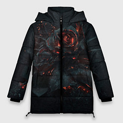 Куртка зимняя женская Тлеющий розы, цвет: 3D-светло-серый