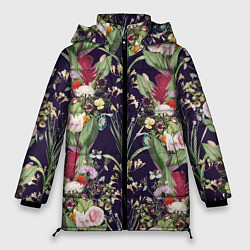 Куртка зимняя женская Цветы В Букетах, цвет: 3D-красный