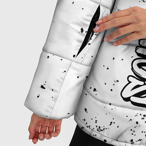 Женская зимняя куртка Рэпер Sqwoz Bab в стиле граффити / 3D-Черный – фото 5