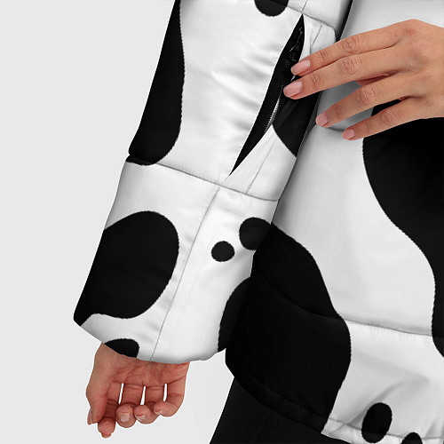 Женская зимняя куртка Пятна Далматина / 3D-Черный – фото 5