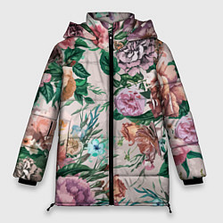 Куртка зимняя женская Color floral pattern Expressionism Summer, цвет: 3D-черный