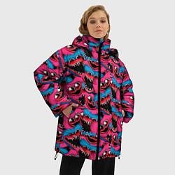 Куртка зимняя женская POPPY PLAYTIME HAGGY WAGGY AND KISSY MISSY ПАТТЕРН, цвет: 3D-красный — фото 2
