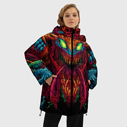 Куртка зимняя женская ХАЙПЕР БИСТ ДРАКОН КС ГО CS GO, цвет: 3D-красный — фото 2