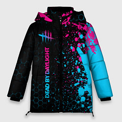 Куртка зимняя женская Dead by Daylight Neon Gradient, цвет: 3D-черный