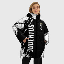 Куртка зимняя женская Fc juventus фс ювентус, цвет: 3D-черный — фото 2