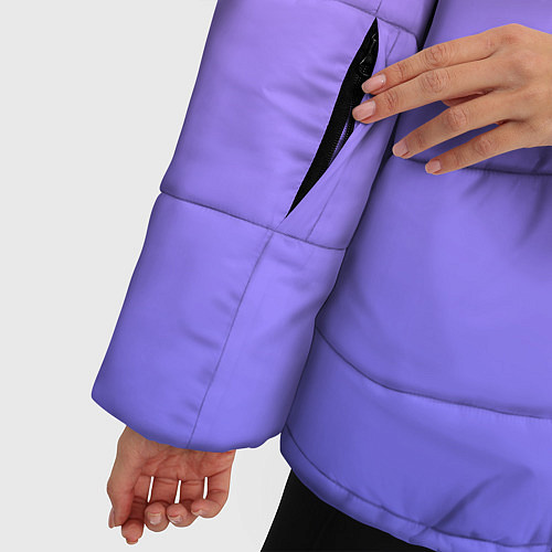Женская зимняя куртка PINK-PURPLE GRADIENT ГРАДИЕНТ РОЗОВО-ФИОЛЕТОВЫЙ / 3D-Черный – фото 5