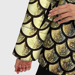 Куртка зимняя женская Чешуя золотая, цвет: 3D-светло-серый — фото 2