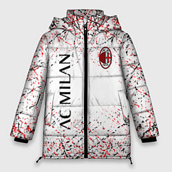 Куртка зимняя женская Ac milan logo, цвет: 3D-черный