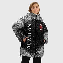 Куртка зимняя женская Фк милан football, цвет: 3D-светло-серый — фото 2
