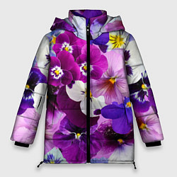 Куртка зимняя женская CHARMING PANSIES, цвет: 3D-светло-серый