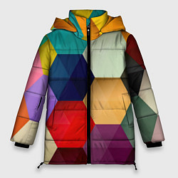 Женская зимняя куртка Цветные соты
