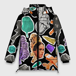 Куртка зимняя женская Underground pattern Fashion trend, цвет: 3D-черный