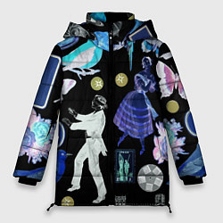Куртка зимняя женская Underground pattern Fashion 2077, цвет: 3D-черный