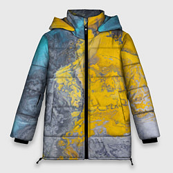 Куртка зимняя женская Извержение Красок, цвет: 3D-черный