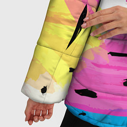 Куртка зимняя женская Всплески красок Лето, цвет: 3D-красный — фото 2