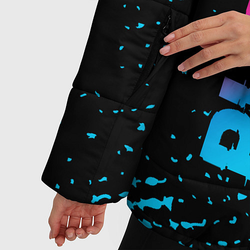 Женская зимняя куртка Rust Neon Gradient / 3D-Черный – фото 5