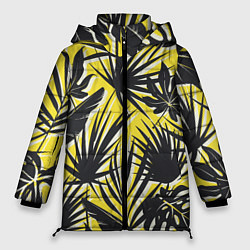 Женская зимняя куртка Красочная Тропическая Листва