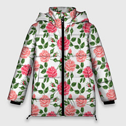 Женская зимняя куртка SOFT PINK ROSES