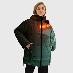 Куртка зимняя женская Неоновая заправка - Оранжевый, цвет: 3D-красный — фото 2