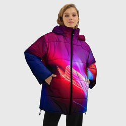 Куртка зимняя женская Неоновая палитра цветов - Красный, цвет: 3D-светло-серый — фото 2