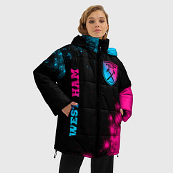 Куртка зимняя женская West Ham Neon Gradient, цвет: 3D-черный — фото 2