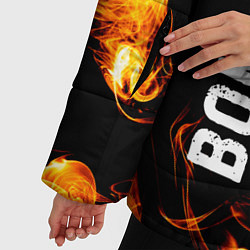 Куртка зимняя женская Bon Jovi и Пылающий Огонь, цвет: 3D-черный — фото 2