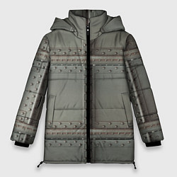 Куртка зимняя женская Стальные плиты с заклёпками, цвет: 3D-светло-серый