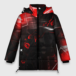 Куртка зимняя женская SCI-FI GLITCH - КРАСНЫЙ ГЛИТЧ, цвет: 3D-красный