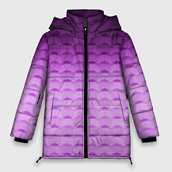 Куртка зимняя женская Фиолетово-розовый геометрический узор Градиент, цвет: 3D-красный